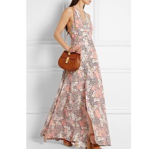 PAUL & JOE Printed crepe halterneck maxi dress XS